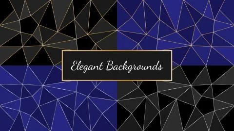 Backgrounds with polygonal trendy elements Stock Illustration