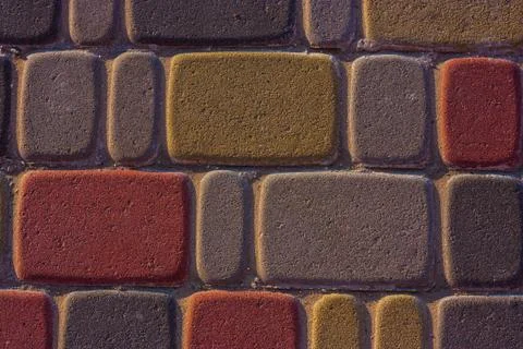 Backgrounds, stone-paved road. Foto stock