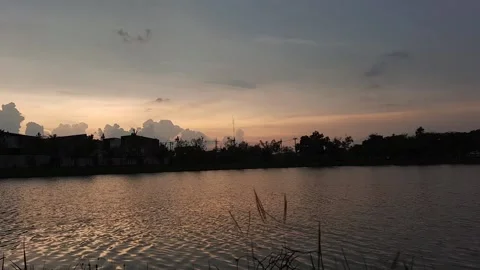 Backgrounds Sunset at Cloud Time Lapse Stock Footage 154648594