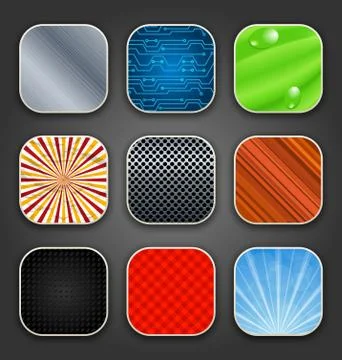 Backgrounds with texture for the app icons Stock Illustration