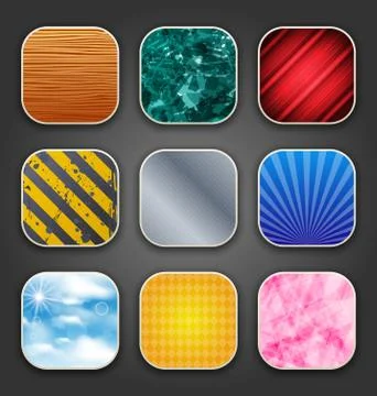 Backgrounds with texture for the app icons Stock Illustration