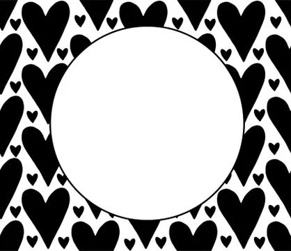 Backgrounds, textures, frames, seamless patterns of watercolor hearts. Hand d 스톡 일러스트