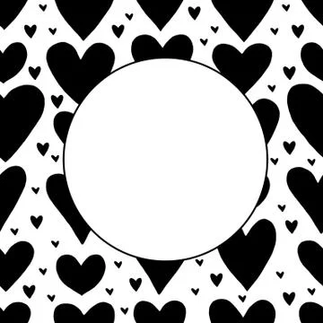 Backgrounds, textures, frames, seamless patterns of watercolor hearts. Hand d Stock Illustration