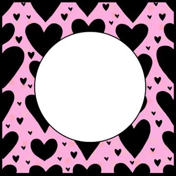 Backgrounds, textures, frames, seamless patterns of watercolor hearts. Hand d 스톡 일러스트