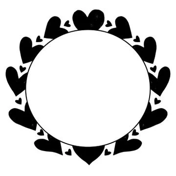 Backgrounds, textures, frames, seamless patterns of watercolor hearts. Hand d Stock Illustration