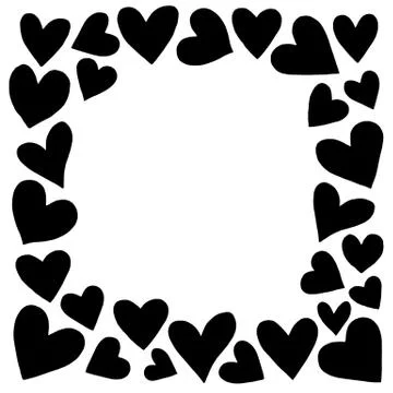 Backgrounds, textures, frames, seamless patterns of watercolor hearts. Hand d 스톡 일러스트