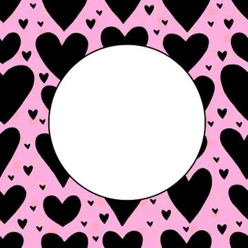 Backgrounds, textures, frames, seamless patterns of watercolor hearts. Hand d 스톡 일러스트