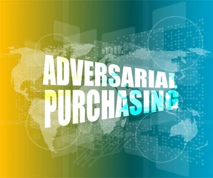 Backgrounds touch screen with adversarial purchasing words Stock Illustration