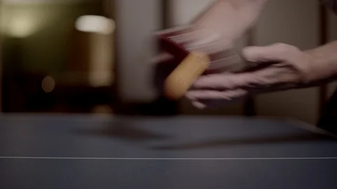 Backhand ping pong serve Stock Footage 121660793