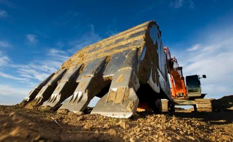 Backhoe bucket Stock Photos