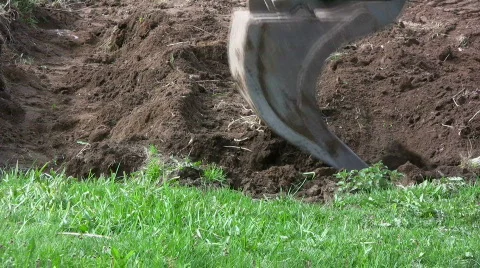 Backhoe digging  Stock Footage 733364
