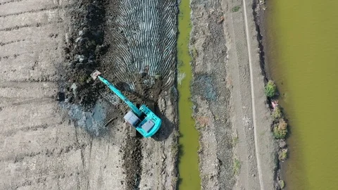 Backhoe DJI 0040 Stock Footage 121458690