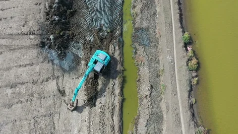 Backhoe DJI 0041 Stock Footage 121459717