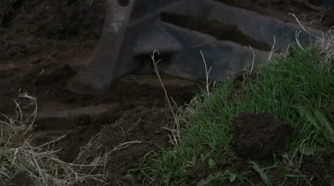 Backhoe drive Stock Footage 733329