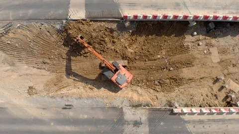 Backhoe excavator operator job Stock Footage 88645139