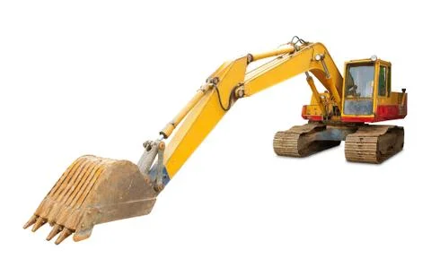 Backhoe isolated Stock Photos