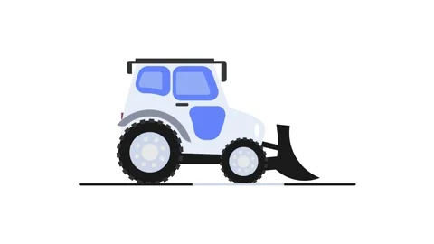 Backhoe loader excavator moving forward motion design Stock Footage 332120045
