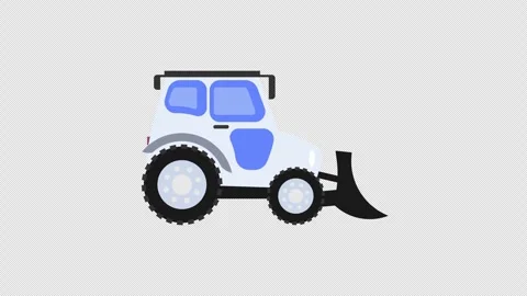 Backhoe loader excavator moving forward motion design 動画素材 332120170