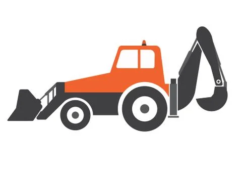 Backhoe loader Stock Illustration