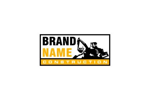 Backhoe logo template vector. Heavy equipment logo vector for construction .. Stock Illustration