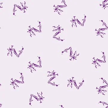 Backhoe tractor glyph seamless pattern Illustrazione stock