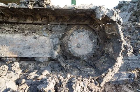 Backhoe wheel Stock Photos