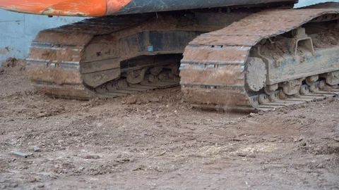 Backhoe wheels Stock Footage 119514571