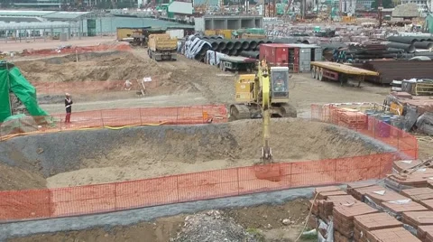 Backhoe at work 動画素材 1102008