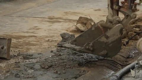 Backhoe at works Stock-Footage 82219139
