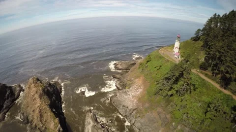 Backing Away from Heceta Head Stock Footage 51895527