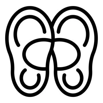 Backing insoles icon outline vector. Anatomy support Illustrazione stock