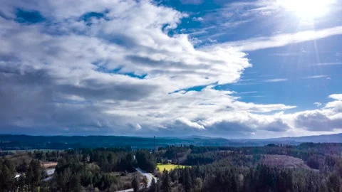 Backing Road and Storm Clouds Timelapse Stock Footage 148713971