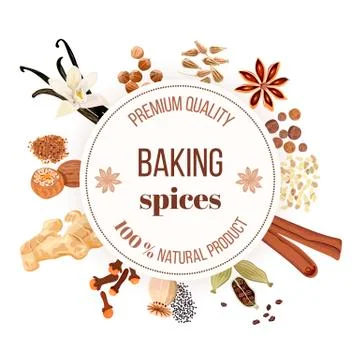 Backing spices big set Stock Illustration