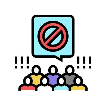 Backlash people color icon vector illustration Illustrazione stock