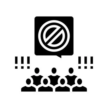 Backlash people glyph icon vector illustration 스톡 일러스트