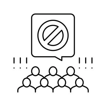 Backlash people line icon vector illustration Ilustración de archivo