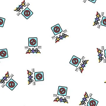 Backlash people vector seamless pattern 스톡 일러스트