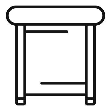 Backless chair icon outline vector. Outdoor furniture Stock Illustration