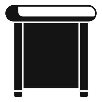 Backless chair icon simple vector. Outdoor furniture Illustrazione stock