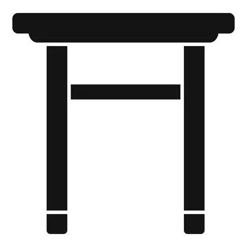 Backless chair icon simple vector. Home garden interior Stock Illustration