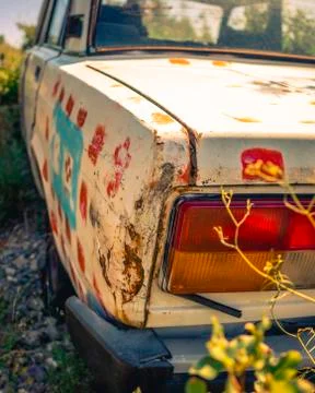 Backlight of a damaged car Фото