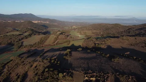 Backlight drone countryside spain-1 Stock Footage 306350064