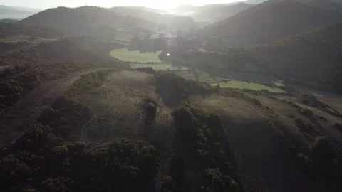 Backlight drone countryside spain-2 Stock Footage 306350066