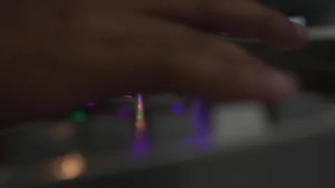 Backlight keyboard keyboard typing RGB color Stock Footage 290950022