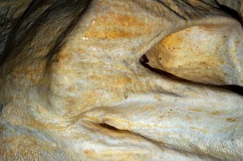 Backlight stalactites in the cave Stock Photos