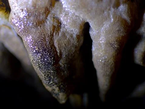Backlight stalactites in the cave Stock Photos