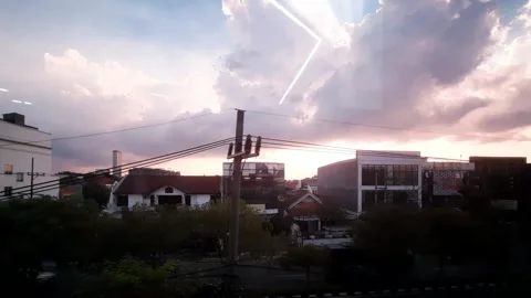 Backlight from the Sunset Stock Footage 335694735
