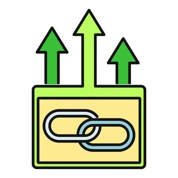Backlink building generating seo search engine ranking growth 스톡 일러스트