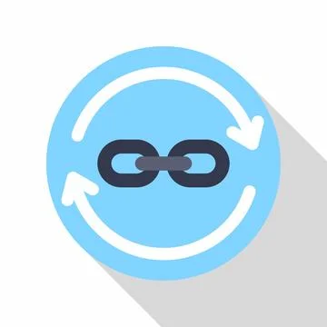 Backlink refresh icon for search engine optimization Illustrazione stock
