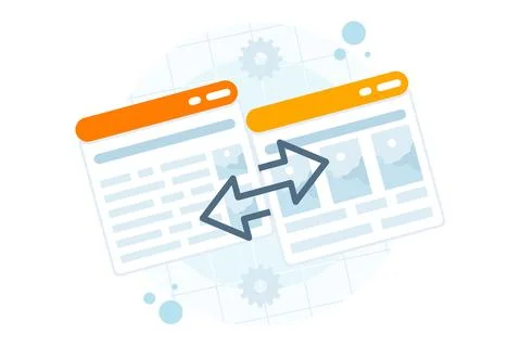 Backlink strategy concept with connected links symbolizing link building Stock Illustration